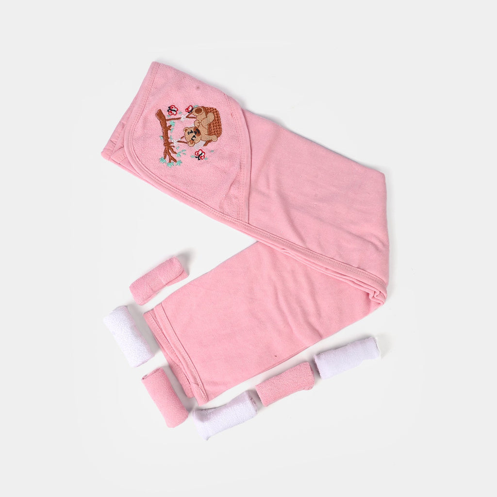 BP Hooded Bath Towel 7Pcs | Pink